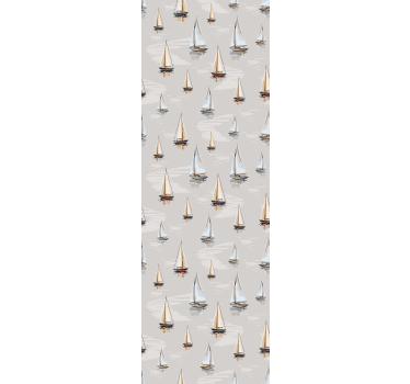 Rrullgardin barn med elegant segelbåtsmönster - Tenstickers