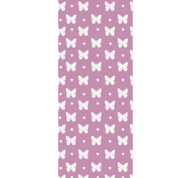 Rullgardin barn rosa flygande fjärilar - Tenstickers