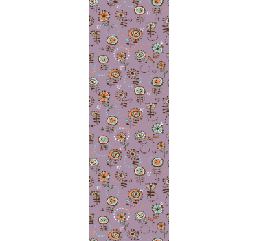 Rrullgardin barn svensk rosa blommönster - Tenstickers