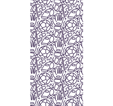 Rrullgardin barn sport doodle design - Tenstickers