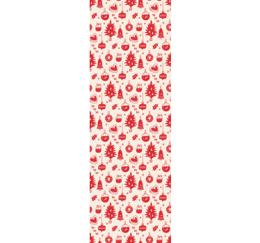 Rullgardin barn söt röd och rosa julmönster - Tenstickers