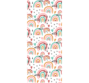 Rrullgardin barn akvarell minimalistiska regnbågar mønster - Tenstickers