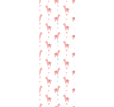 Rrullgardin barn rosa lama mönster - Tenstickers