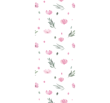 Rrullgardin barn rosa minimalistiska små blommor - Tenstickers