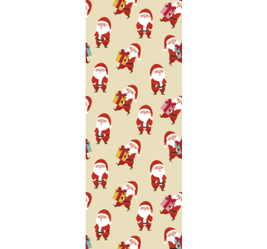 Rullgardin barn leende jultomte och julklappar - Tenstickers