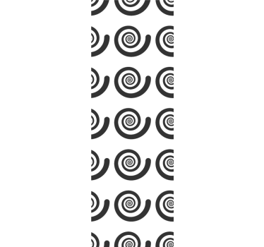 Rrullgardin barn svart och vit hypnotisk retro spiral - Tenstickers
