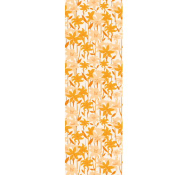 Rullgardin barn små söta orange blommor - Tenstickers