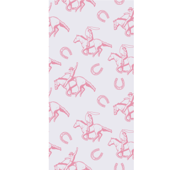 Rullgardin barn rosa cowboyhäst mönster - Tenstickers