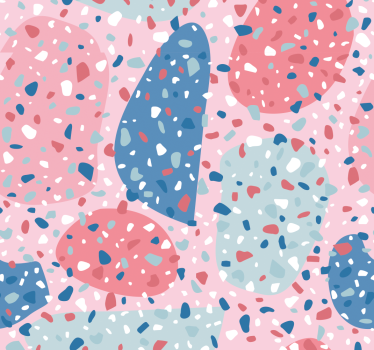 Rullgardin barn rosa terrazzo - Tenstickers