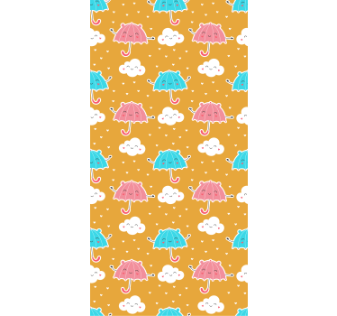 Rrullgardin barn färgglad paraplydesign - Tenstickers