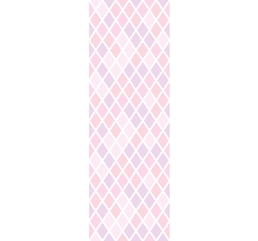 Rullgardin barn rosa och vita romber design - Tenstickers