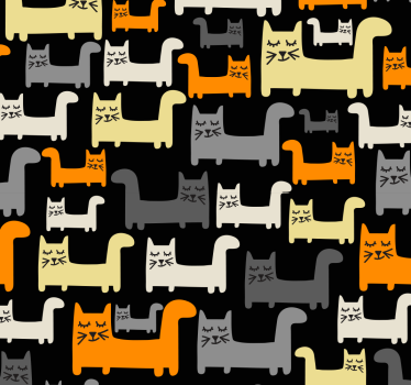 Rrullgardin barn grå katter - Tenstickers