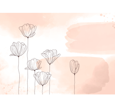Rullgardin vardagsrum flores linje - Tenstickers