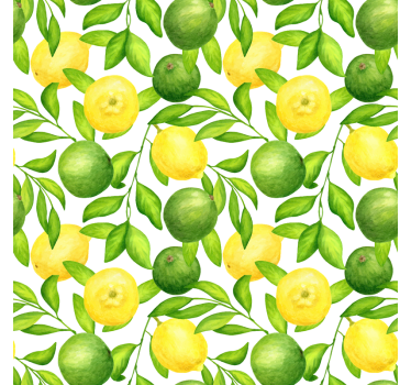 Rullgardin vardagsrum citroner och limor - Tenstickers