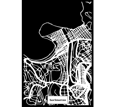 Rullgardin vardagsrum topografisk karta san sebastián - Tenstickers