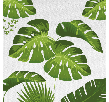 Rullgardin vardagsrum monstera blad - Tenstickers