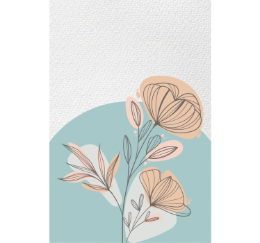 Rullgardin vardagsrum blommotiv - Tenstickers
