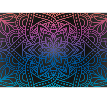 Rullgardin vardagsrum mandala intrikata - Tenstickers