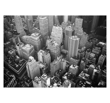 Rullgardin vardagsrum new york aerial svartvit - Tenstickers