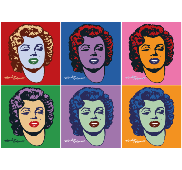 Rullgardin vardagsrum pop art marilyn monroe - Tenstickers