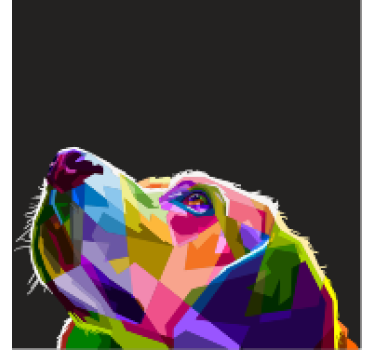 Rullgardin vardagsrum regnbågshund - Tenstickers