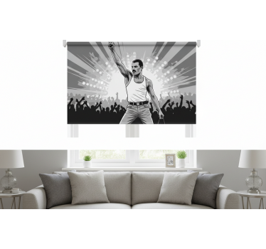 Rullgardin vardagsrum freddie på wembley - Tenstickers