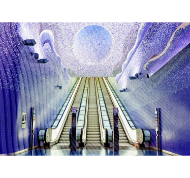 Rullgardin vardagsrum napoli tunnelbanestation - Tenstickers