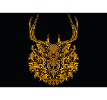 Rullgardin vardagsrum gyllene hjort - Tenstickers