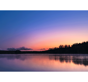 Rullgardin vardagsrum sunset mazury lake - Tenstickers