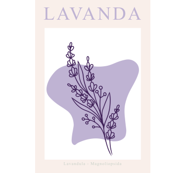Rullgardin vardagsrum lavendel minimalistisk - Tenstickers