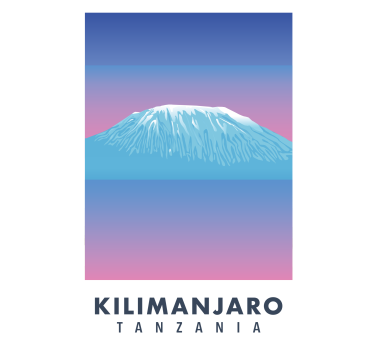 Rullgardin vardagsrum kilimanjaro retro canvas - Tenstickers