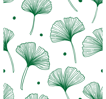 Rullgardin vardagsrum stora ginkgo gröna löv - Tenstickers