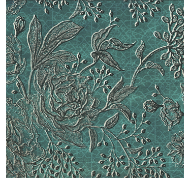 Rullgardin vardagsrum oriental flora - Tenstickers