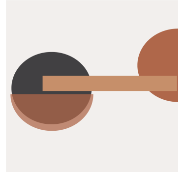 Rullgardin vardagsrum kontrastiv geometrisk konst - Tenstickers