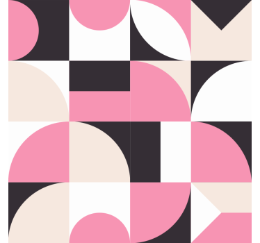 Rullgardin vardagsrum rosa geometriska nordiska figurer - Tenstickers