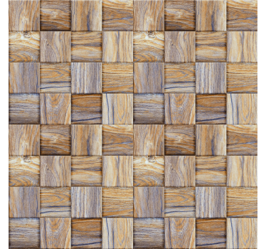 Rullgardin vardagsrum 80-tals träimitation mosaik - Tenstickers