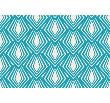 Rullgardin vardagsrum blå abstrakt minimalistisk design - Tenstickers