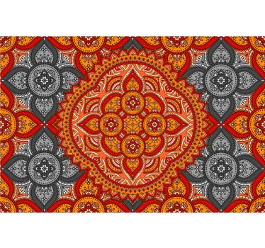 Rullgardin vardagsrum mandala konst av henna - Tenstickers