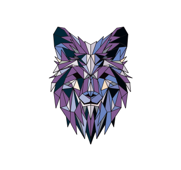 Rullgardin vardagsrum geometrisk varg - Tenstickers