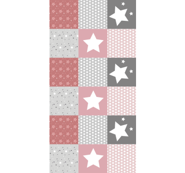 Startar mönster nordisk rullgardin - Tenstickers