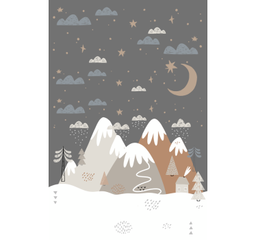 Berg nordisk rullgardin - Tenstickers