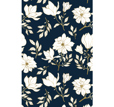 Vita blommor original persienner - Tenstickers