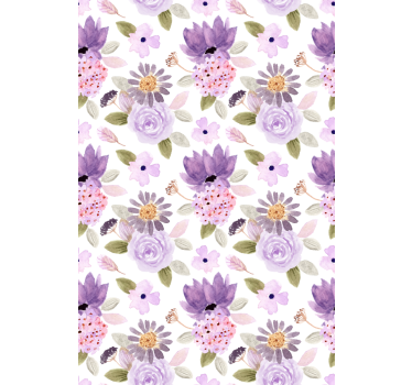 Lila blommor original persienn - Tenstickers
