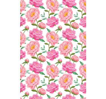 Rosa blomma klassisk rullgardin - Tenstickers