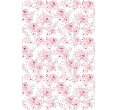 Rosa blomma rullgardin - Tenstickers