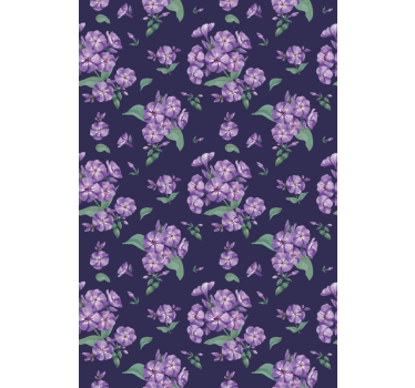 Lila blomma köksgardin - Tenstickers