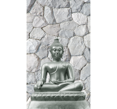 Steneffekt buddha zen rullgardin - Tenstickers