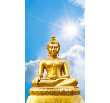 Soliga buddha zen blue rullgardin - Tenstickers