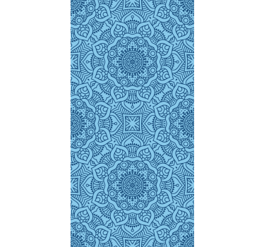 Blå mandala zen tema rullgardin - Tenstickers