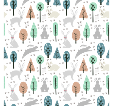 Nordisk skog fauna djur rullgardin - Tenstickers